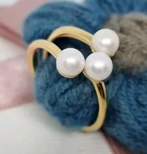 NEW BOXED Genuine Pandora Treated Freshwater Cultured Pearl Open Ring Size 54 π - Picture 1 of 10
