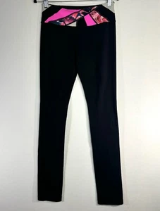 Lululemon Wunder Under High-Rise Waist Leggings Black Floral Geometric size 6 - Picture 1 of 7