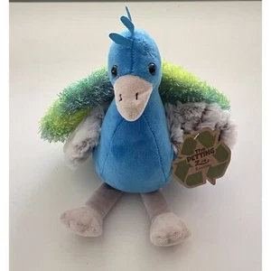 NEW The Petting Zoo Peacock Stuffed Plush Animal Toy Blue Green Small NWT - Picture 1 of 7
