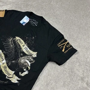 Camiseta Estilo Grunt Para Hombre Mediana Negra "Once A Marine" 1776 Licencia Oficial - Imagen 1 de 7