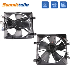 Left Right AC Condenser Radiator Cooling Assembly Fan For 2001-2005 Honda Civic - Bild 1 von 12
