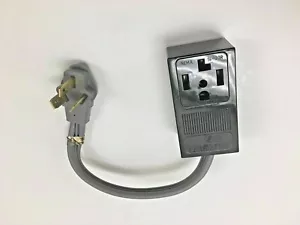 3-PIN 10-50P RANGE STOVE PLUG CORD ADAPTER to 4-PRONG 14-30R DRYER RECEPTACLE - Picture 1 of 5