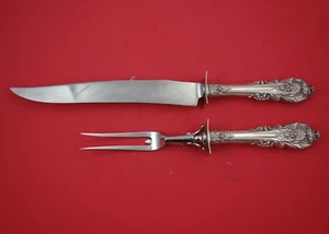 Sir Christopher by Wallace Sterling Silver Roast Carving Set 2-pc knife 13 3/4" - Picture 1 of 2
