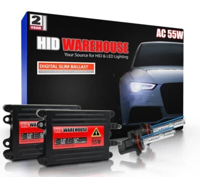 HID-Warehouse Slim 55W AC HID Kit H1 H4 H7 H11 H13 9005 9006 9007 Hi-Lo Bi-Xenon - Image 1 of 4