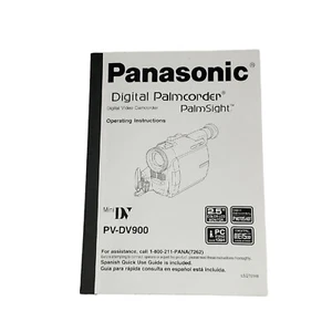Videocámara Panasonic PV-DV900 Palmmight MiniDv manual de operación de encendido encuadernado - Imagen 1 de 3