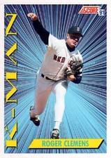 1991 Score #684 Roger Clemens Boston Red Sox