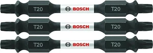 NEU BOSCH ITDET202503 3-tlg. 2,5 Zoll Torx #20 doppelseitiger Schlagschrauber-Bit - Bild 1 von 2