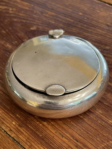 Antique Victorian Hallmarked UK Sterling Silver Small Pill Curio Hinged Box Cover