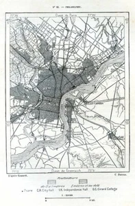 Philadelphia, Pennsylvania....Antique  Map, Plan..1892 - Picture 1 of 1