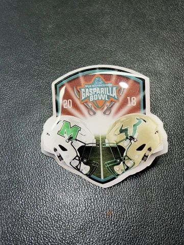 Marshall University -Gasparilla Bowl Souvenir Pin 2018 vs South Florida Bulls Cover