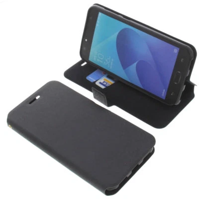 Custodia per Asus ZenFone 4 Selfie Lite Book-Style Protettiva Libro Nero - Immagine 1 di 4