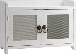 - Storage Cabinet, Mini Countertop Cabinet, Wood Organizer for Kitchen Living Ro - Picture 1 of 12
