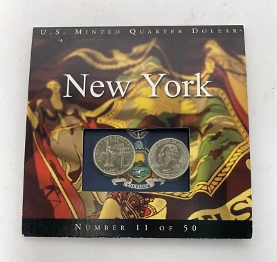 2001 2 Coins of America State Quarter Set New York #11 of 50 - Image 1 of 2