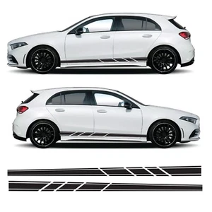 Slash Side Stripes Decal Air Release Vinyl Fit Mercedes A Class W177 A35 A45 - Picture 1 of 2