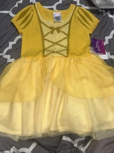 Disney Princess Beauty And The Beast Belle Girls Sweater Tulle Dress 3T NWT - Picture 1 of 4