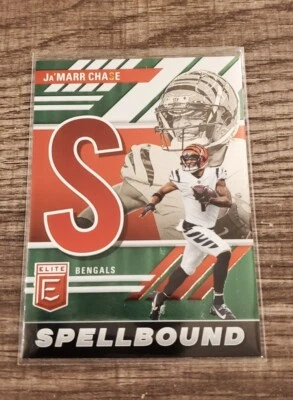 2023 Donruss Elite Spellbound Green Ja’Marr Chase Letter S SP! BENGALS  - Image 1 of 2