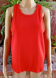 Gap Size XL Everyday Slub Knit Fitted Stretch Halter Tank Top in Bright Red NWT - Picture 1 of 9