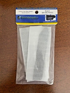 MICROHELI CARBON FIBER MAIN BLADES FOR BLADE MCPX NEW IN PACKAGE - Picture 1 of 2