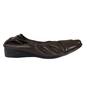 Mephisto Brown Leather Ballet Flats Womens Size 6 - Picture 1 of 16