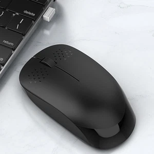 2.4GHz Wireless Mouse Silent With USB Receiver Battery Operated Mouse Black - Picture 1 of 9