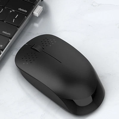 2.4GHz Wireless Mouse Silent With USB Receiver Battery Operated Mouse Black - Image 1 of 4