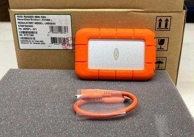 STMF500400 Seagate Rugged Mini 500GB SSD USB 3 Type-C External Solid State Drive - Image 1 of 4