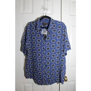 Truth by Republic Men's Floral Pop Print SS Button Front Shirt sz M NEW - Picture 1 of 3