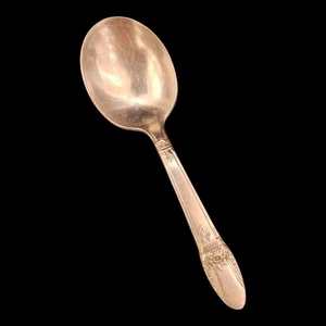 1847 Rogers Bros I S Silverplate FIRST LOVE 1937 Baby Spoon 4 1/8" - Picture 1 of 5