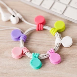 9 Teile/satz Mix Farbe Multifunktions Magnet Kopfhörer Kabel Wickler Kabel CHP - Afbeelding 1 van 6