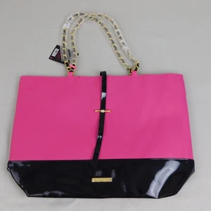 Bolso de Mano Juicy Couture Glam Weekender Doble Asa - Rosa y Negro #7507 - Imagen 1 de 7
