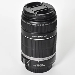 Canon EF-S 55-250mm f/4-5.6 IS Zoom Lens Optical Image Stabilization Mint - Picture 1 of 8