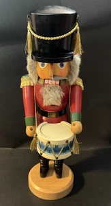 Christian Ulbricht Red Soldier Drummer Classic German Large 15.5” Nutcracker - Picture 1 of 7
