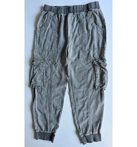 Anthropologie Cargo-Jogginghose zum Überziehen elastischer Bund Damen Medium 26" L grün Boho - Bild 1 von 16