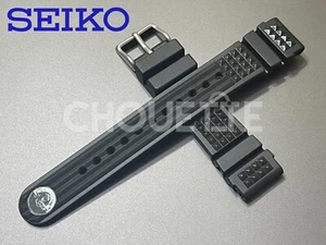 Seiko MM300 DE39AZ 20mm Black Rubber Strap Marine Master SBDX001 SBDX003 w/ PINS - Picture 1 of 15