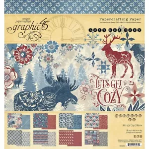 GRAPHIC 45 ~ LET'S GET COZY ~ 8x8 almohadilla de papel - Imagen 1 de 1