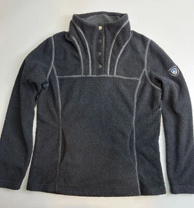 Kuhl Avalon Womens Sherpa Fleece 1/4 Snap Sweater Hiking Outdoor Size Small Gray - Picture 1 of 7