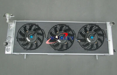 3 行铝制散热器和风扇适用于 1991 - 2001 年吉普切诺基 XJ Comanche 2.5L 4.0L — 第 1/4 张图片