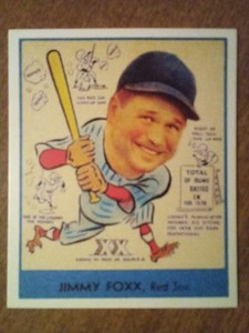 Jimmy Foxx #273 Novelty baseball card.Red Sox.NM+ condition.Shipping .50¢