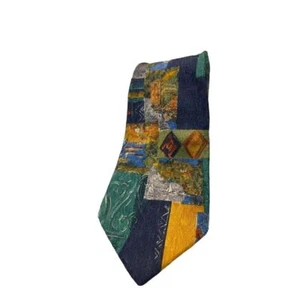 Ermenegildo Zegna Artistic Patchwork Silk Tie Multicolor Abstract Luxury Z-9 - Picture 1 of 6