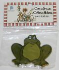 Carefree Collectibles Wooden Frog Crafts Embellishment 2 1/4" x 2" - NEW