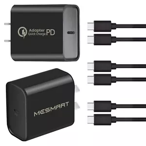 USB-C Fast Charger PD 20W Power Block Type C Cable For iPhone iPad Samsung Moto - Picture 1 of 23