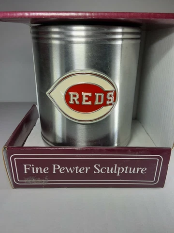 Cincinnati Reds 1999 Vintage Can Holder Fine Pewter Emblem Cover