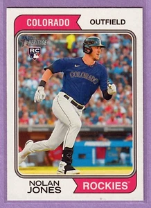 2023 Topps Heritage Nolan Jones Rookie #164 Rockies RC QTY - Bild 1 von 2