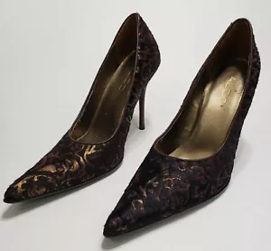 Aldo Brown printed Pointed Toe Stiletto Heels 37 - Picture 1 of 11