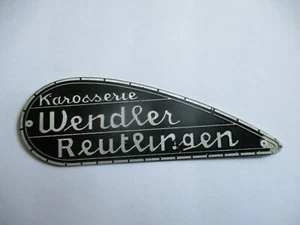 Targa Wendler carrozzeria Porsche Gutbrod Benz targa sinistra targa alluminio s69 - Foto 1 di 1