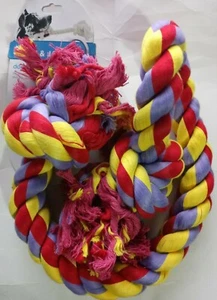 Healthy Teeth & Jaws Doggie Floss Fresh N Floss 2 Knot Bone Rope Dog Toy, X-Larg - Picture 1 of 4