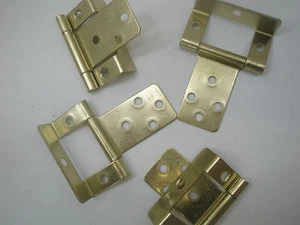 KURBELBÜNDIGES SCHARNIER 2 ZOLL IN MESSING x 4 - Bild 1 von 6