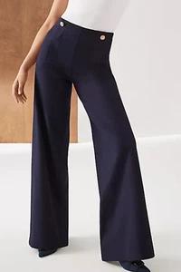 PANTALONES NUEVOS ANN TAYLOR AZUL MARINO THE SAILOR PALAZZO SARGA TALLA 2 - Imagen 1 de 7