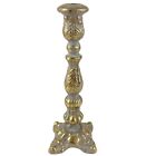 Ornate Cast Metal Candlestick Candle Holder Gold Tone Rococo Baroque Heavy 9