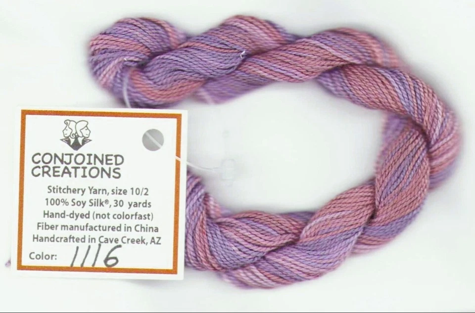Silk Hand-Dyed Thread 30 Yd Conjoined Creations Berry 1116 Cross Stitch - Image 1 of 1